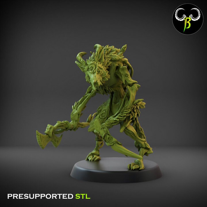 Ferocious Spirit Axe Squad by Clay Beast Creations | Tabletop RPG Miniature Figures