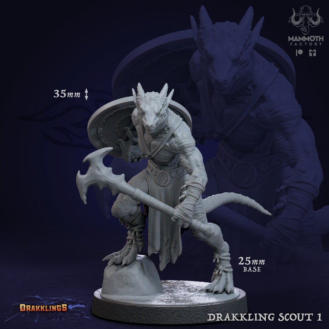 Drakkling Scouts by Mammoth Factory | Tabletop RPG Miniature Figures