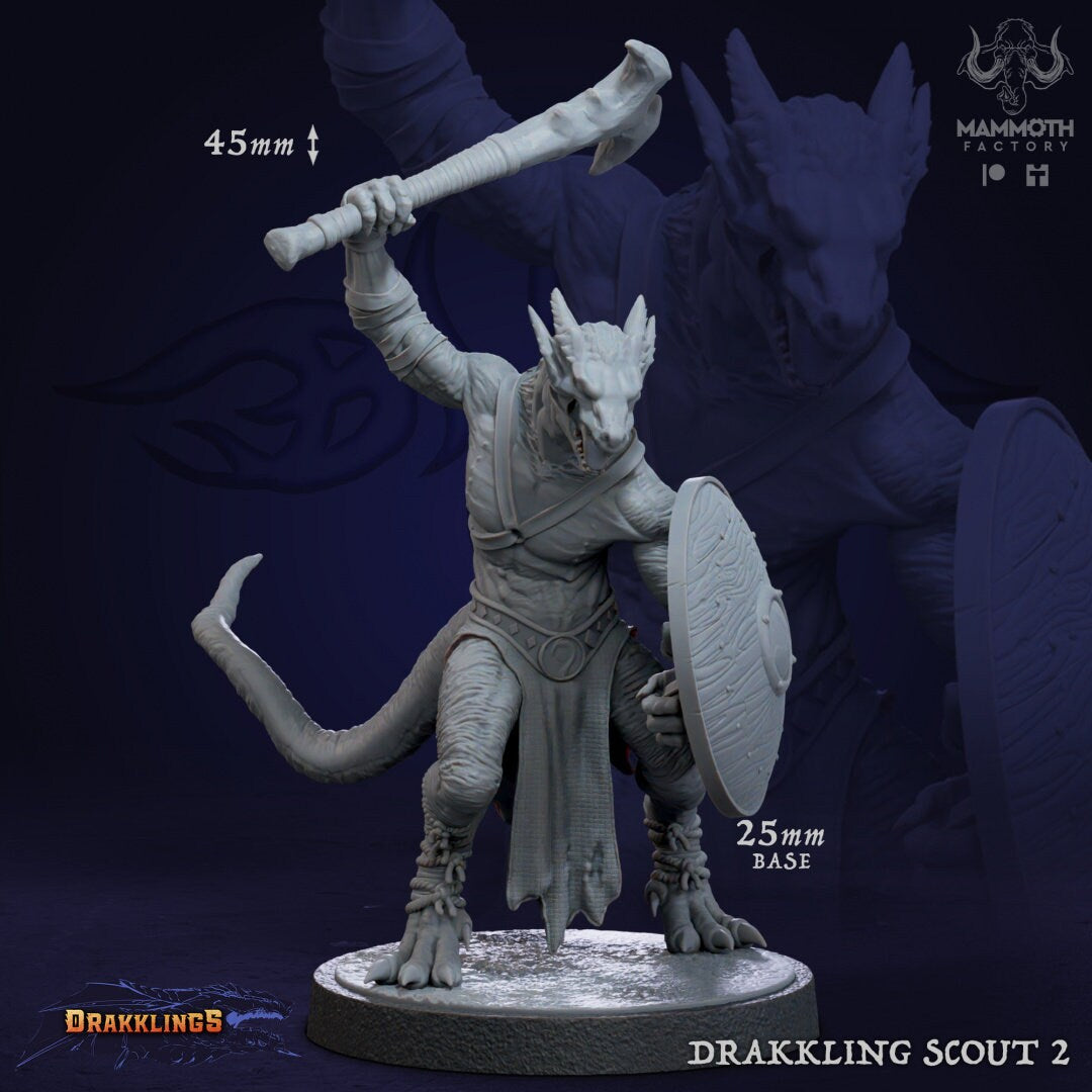 Drakkling Scouts by Mammoth Factory | Tabletop RPG Miniature Figures